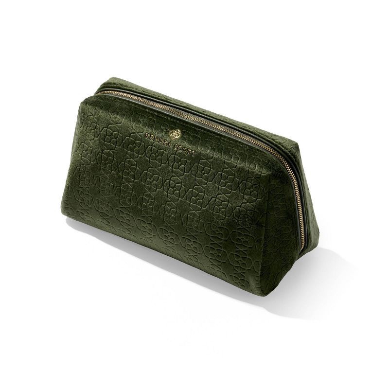 slide 1 of 2, Kendra Scott Large Filigree Cosmetic Case - Green, 1 ct