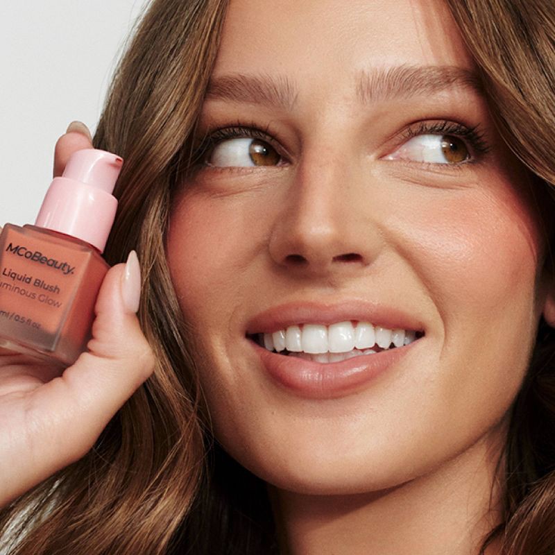 slide 3 of 9, MCoBeauty Liquid Blush Luminous Glow - Lava/Warm Coral - 0.5 fl oz, 0.5 fl oz