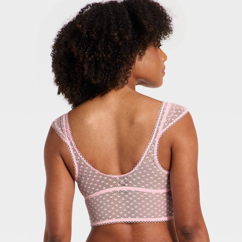 slide 2 of 5, Women's Heart Lace Bra Top - Wild Fable™ Light Pink M, 1 ct