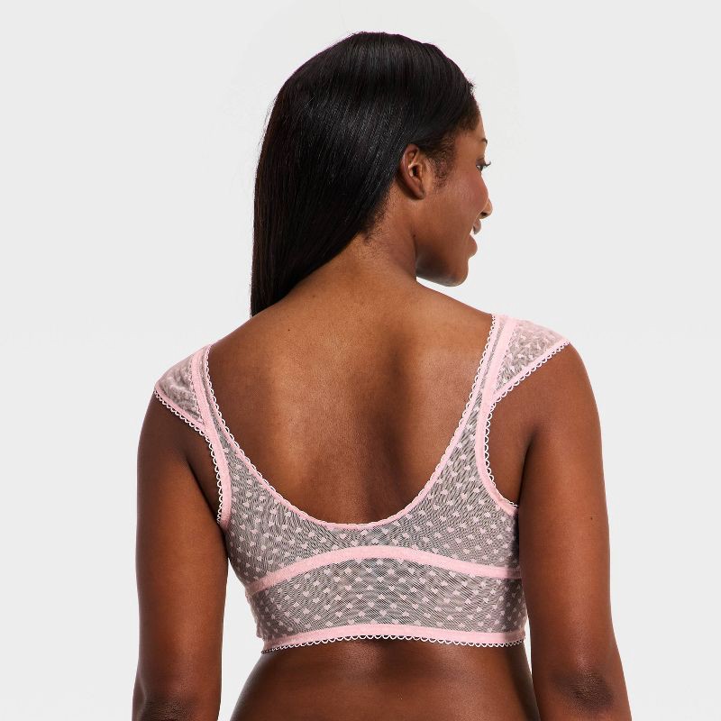 slide 5 of 5, Women's Heart Lace Bra Top - Wild Fable™ Light Pink M, 1 ct