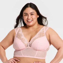 Women's Heart Lace Bra Top - Wild Fable™ Light Pink XXL