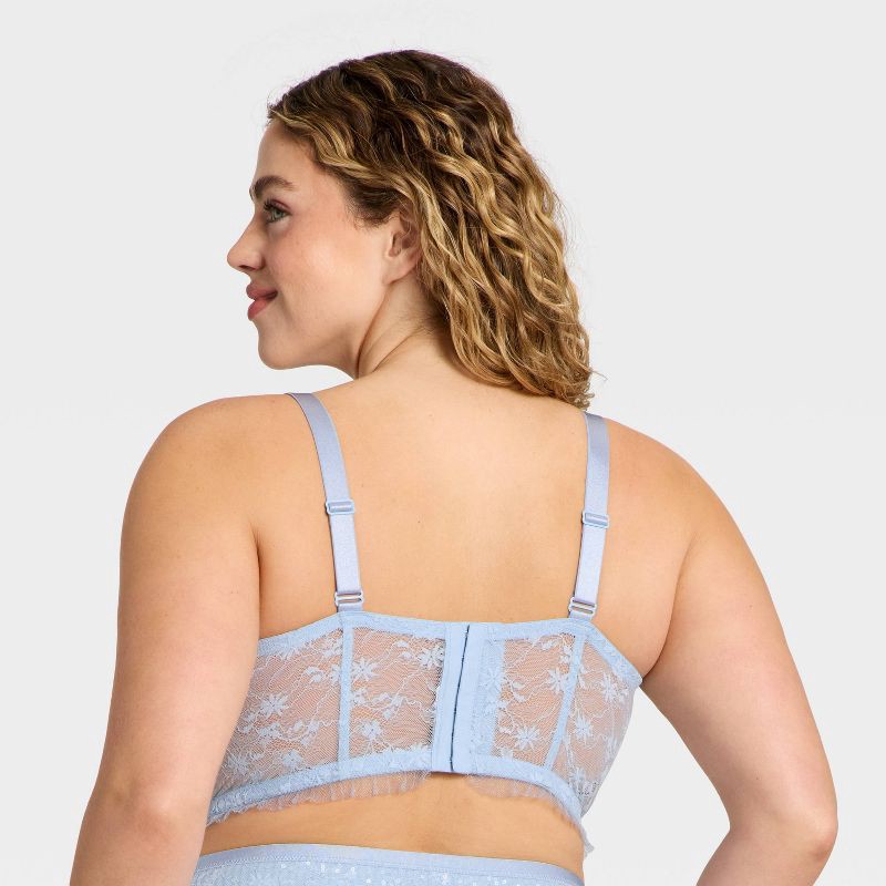 slide 2 of 3, Women's Sequin Lace Corset - Wild Fable™ Light Blue XXL, 1 ct