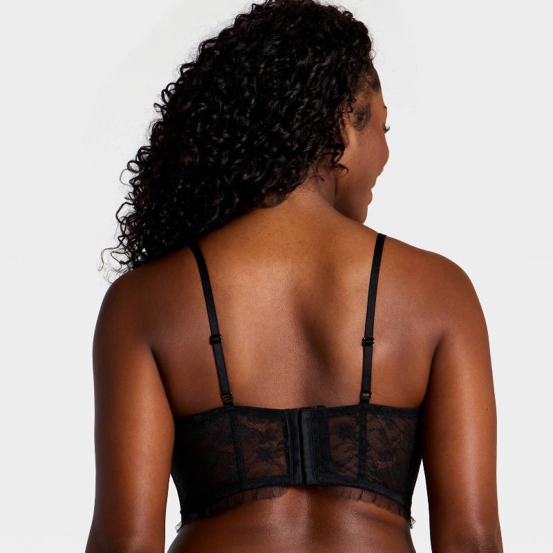 slide 5 of 5, Women's Sequin Lace Corset - Wild Fable™ Black XXS, 1 ct