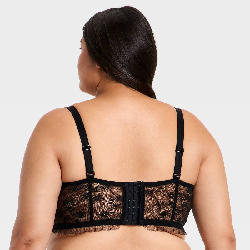 slide 2 of 3, Women's Sequin Lace Corset - Wild Fable™ Black XXL, 1 ct