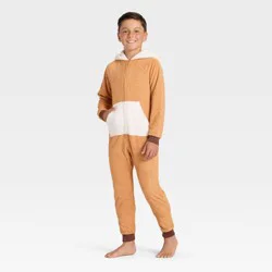 Boys' Holiday Reindeer Union Suit - Cat & Jack™ Brown S