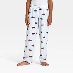 Boys' Striped Christmas Candy Cane Cars Pajama Pants - Cat & Jack™ Blue S