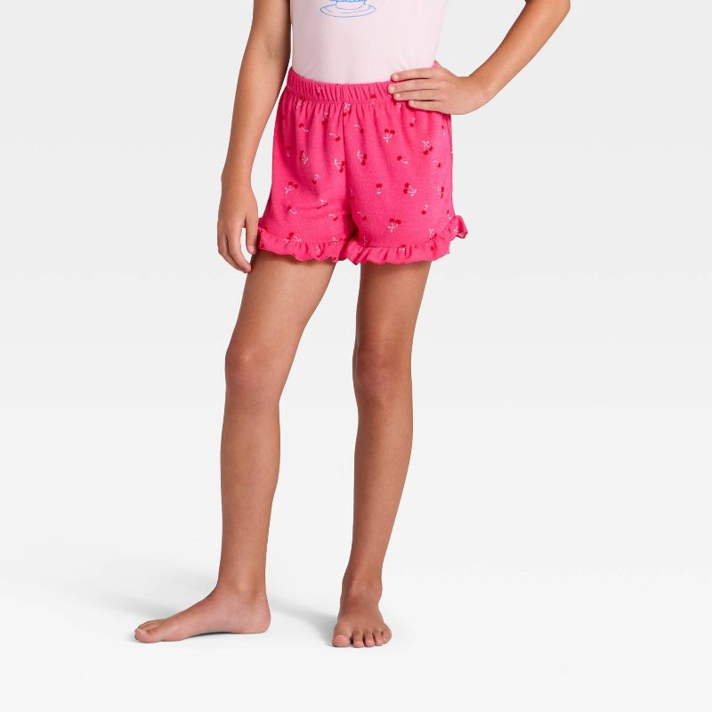 slide 4 of 4, Girls' 2pc Sundae Graphic Short Sleeve Pajama Set - Cat & Jack™ Light Pink M, 2 ct