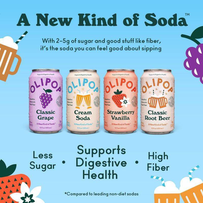 slide 3 of 6, OLIPOP Variety Pack Soda - 8pk/12 fl oz, 8 ct; 12 fl oz
