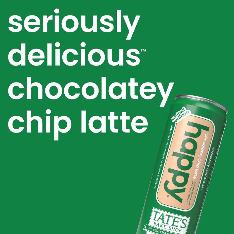 slide 5 of 6, Happy Tate's Chocolate Chip Latte RTD - 11 fl oz, 11 fl oz