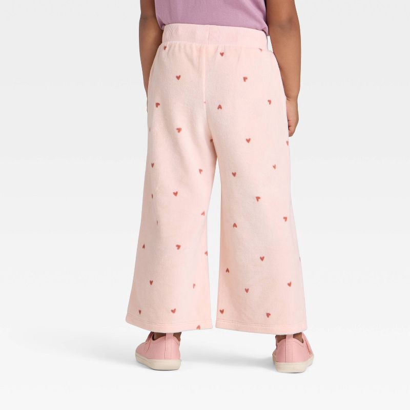 slide 2 of 3, Toddler Girls' Velour Wide Leg Pants - Cat & Jack™ Peach Orange 12M, 1 ct