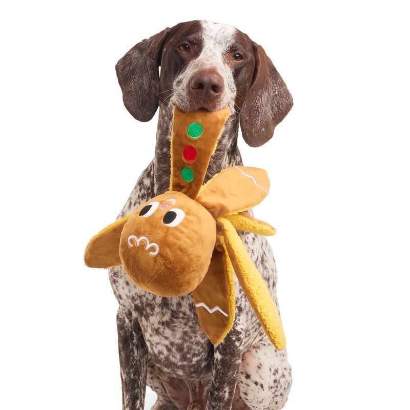 slide 4 of 4, BARK Howly Jowly Holidays Happy Olliedays Plush Dog Toy, 1 ct