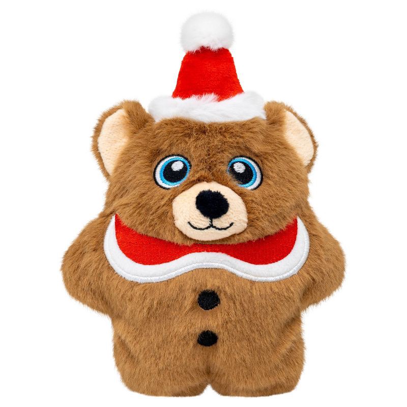slide 1 of 5, KONG Holiday Snuzzles Bear Animal Dog Toy - Brown, 1 ct