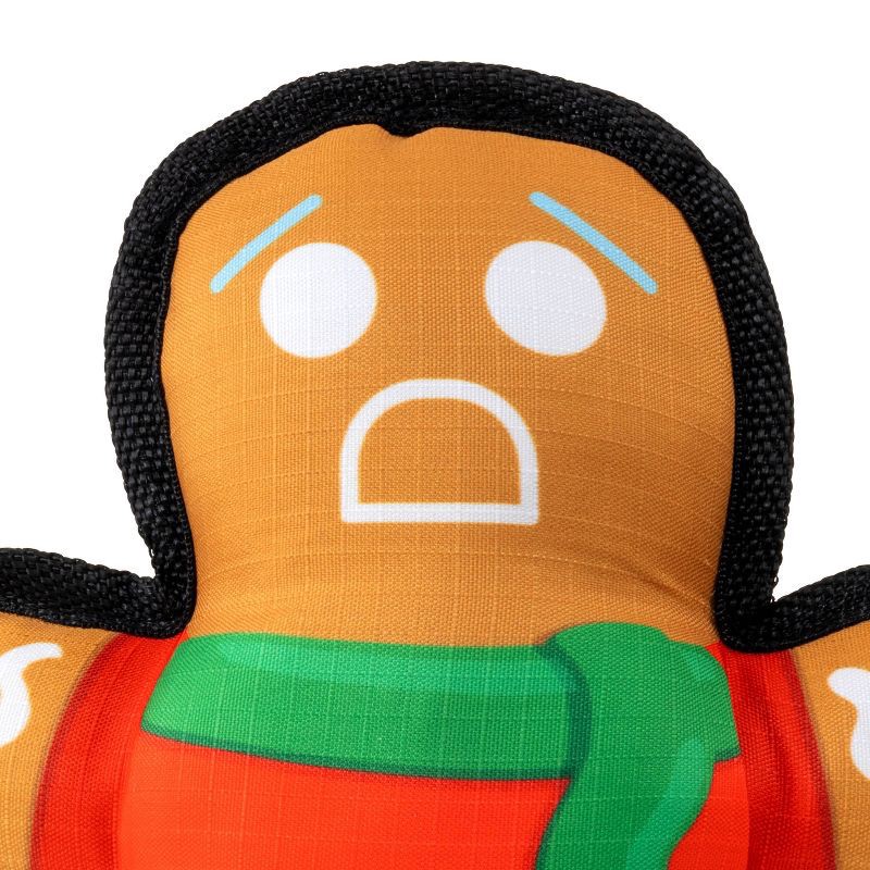 slide 5 of 5, KONG Holiday Ballistic Gingerbread Cookie Food Shaped Dog Toy - Brown, 1 ct