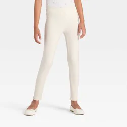 Girls' Cozy Leggings - Cat & Jack™ Cream Sparkle L