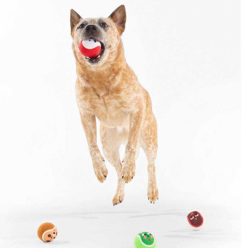 slide 4 of 4, BARK Howly Jowly Holidays Jolly Dough Bros Ball Dog Toy, 1 ct