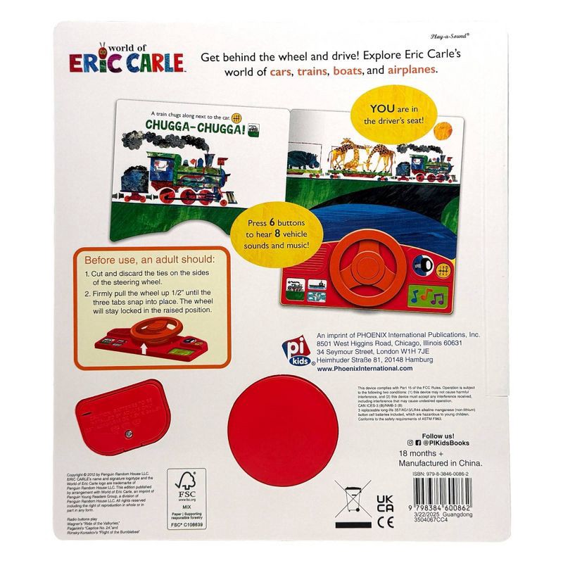 slide 6 of 6, World of Eric Carle: Here We Go! Steering Wheel Sound Board Book (Board Book), 1 ct