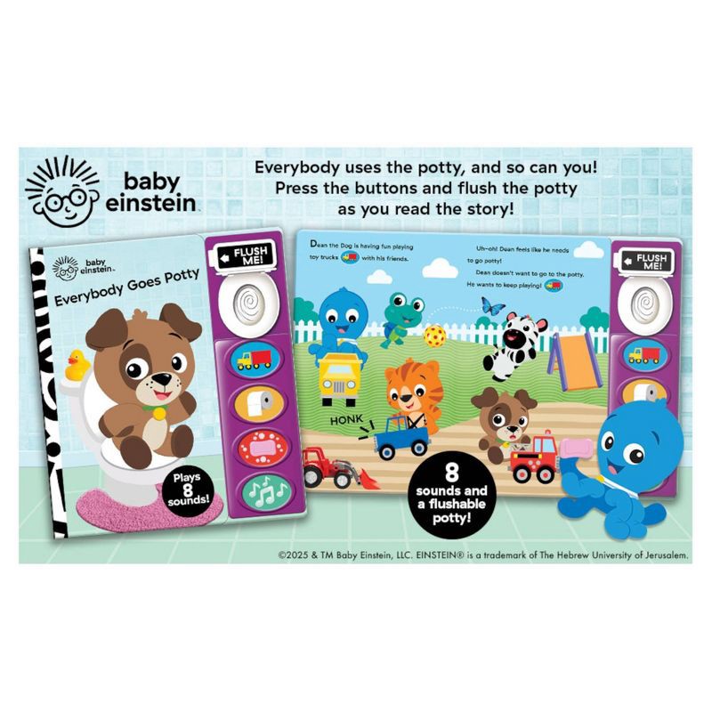 slide 2 of 7, Baby Einstein; Everybody Goes Potty Sound Board Book (Board Book), 1 ct