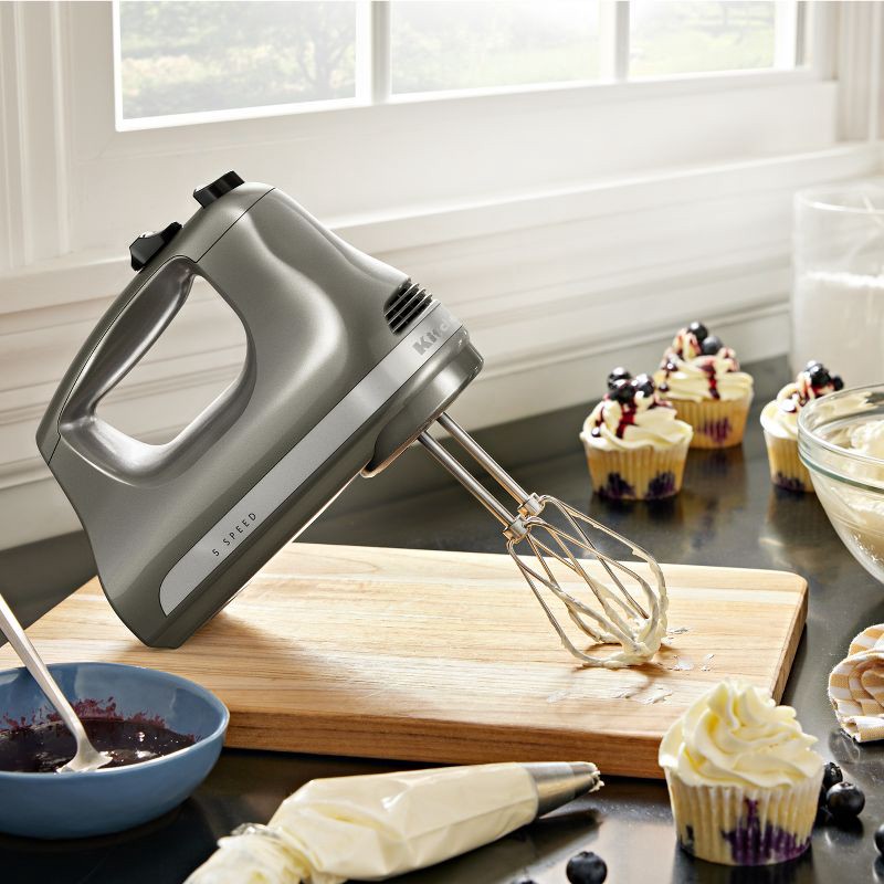 slide 3 of 3, KitchenAid Ultra Power 5-Speed Hand Mixer Contour Silver, 1 ct