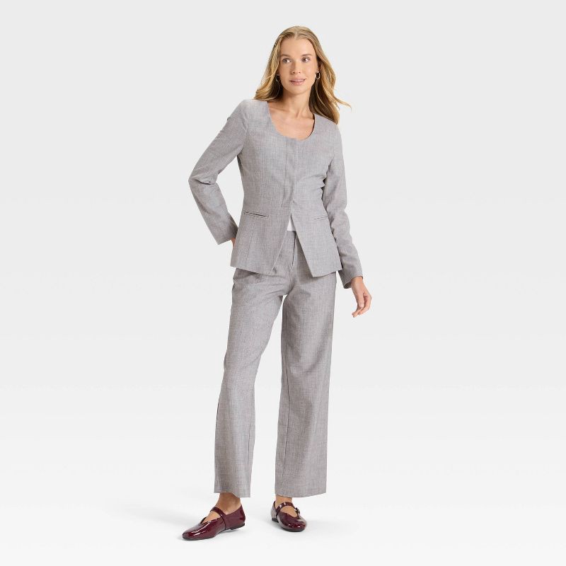 slide 3 of 3, Women's Mid-Rise Bootcut Pants - A New Day™ Gray 10, 1 ct