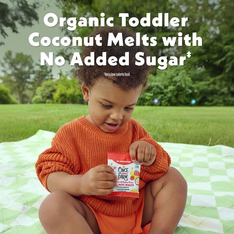 slide 4 of 13, Once Upon a Farm Coconut Melts Variety Pack Baby Snack - 2.5oz/10ct, 2.5 oz, 10 ct
