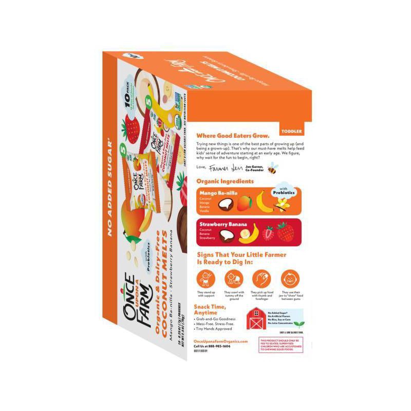 slide 6 of 12, Once Upon a Farm Coconut Melts Variety Pack Baby Snack - 2.5oz/10ct, 2.5 oz, 10 ct