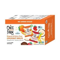 Once Upon a Farm Coconut Melts Variety Pack Baby Snack - 2.5oz/10ct