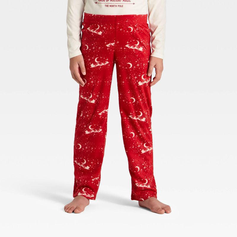 slide 4 of 4, Boys' 2pc Long Sleeve Christmas Pajama Set - Cat & Jack™ Cream XL, 2 ct