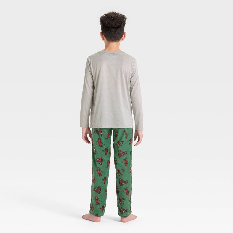 slide 2 of 4, Boys' 2pc Long Sleeve Christmas Pajama Set - Cat & Jack™ Green M, 2 ct