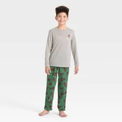 Boys' 2pc Long Sleeve Christmas Pajama Set - Cat & Jack™ Green M
