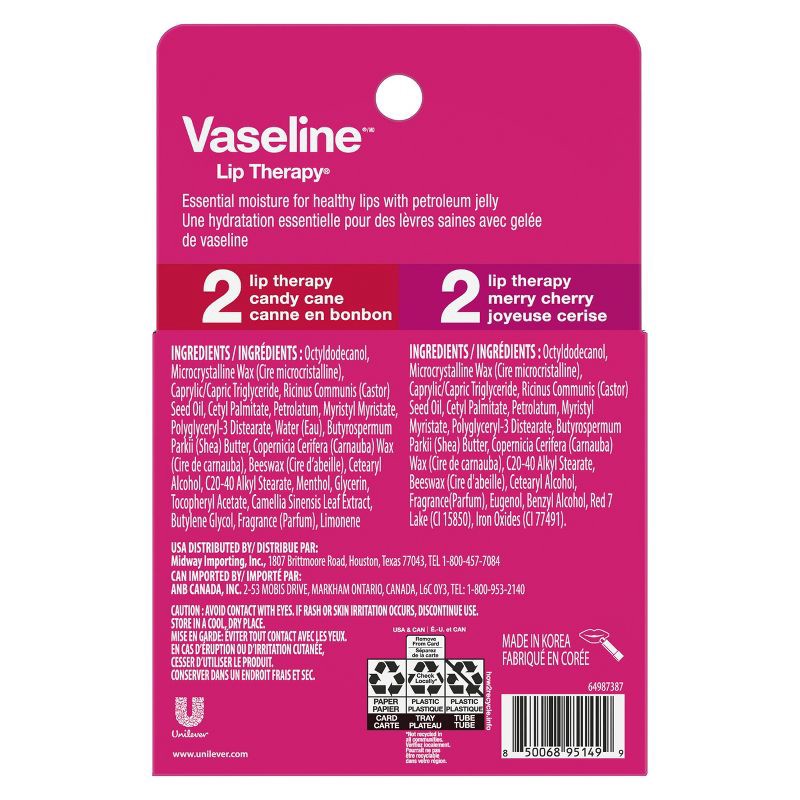 slide 2 of 6, Vaseline Holiday Limited Edition Lip Therapy Stick - Flavors Collection - 4pk, 4 ct