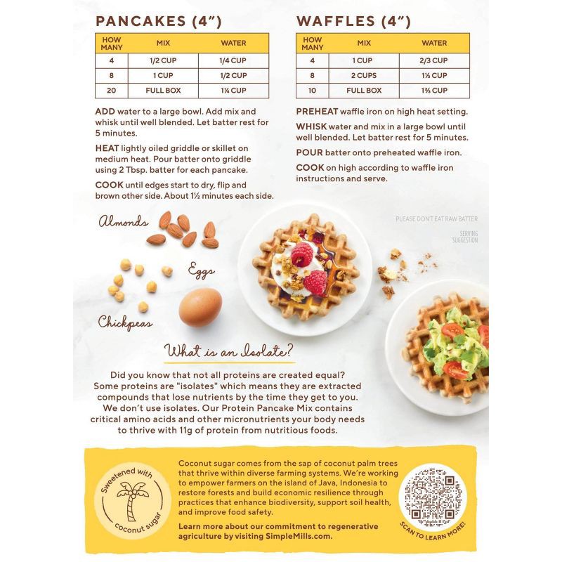 slide 2 of 5, Simple Mills Just-Add-Water Original Protein Almond Flour Pancake Mix - 10.4oz, 10.4 oz