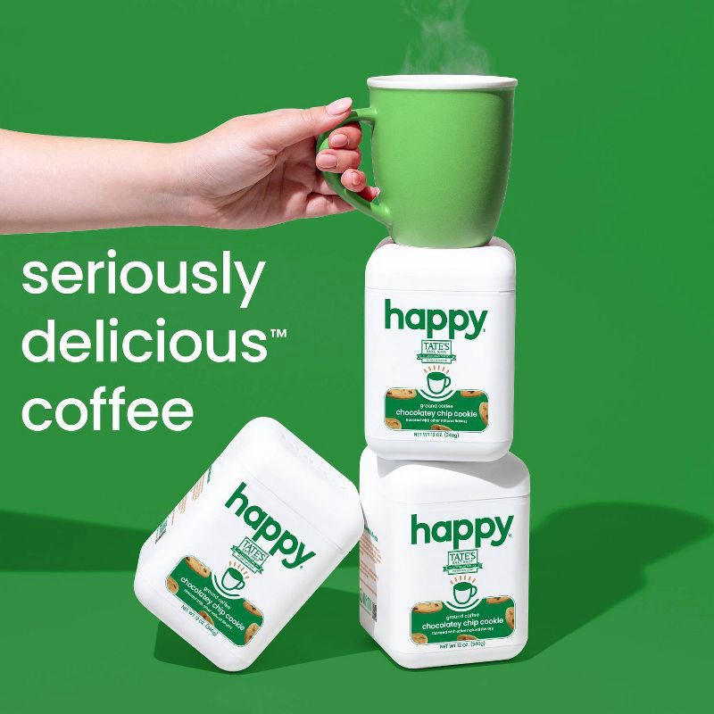 slide 4 of 5, Happy Tate's Chocolate Chip Flavored Medium Roast Ground Coffee - 12oz, 12 oz