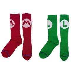 Nintendo Mario & Luigi 2pk Athletic Socks