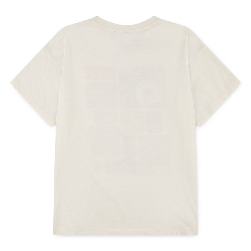 slide 4 of 5, Converse® Girls' Short Sleeve Oversized T-Shirt - Cream XS, 1 ct