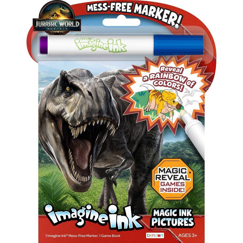 slide 1 of 5, Bendon Jurassic World Rebirth Imagine Ink Book, 1 ct