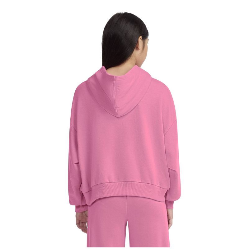 slide 2 of 3, Converse® Girls' Pullover Sweatshirt French Terry Hoodie - Pink M, 1 ct