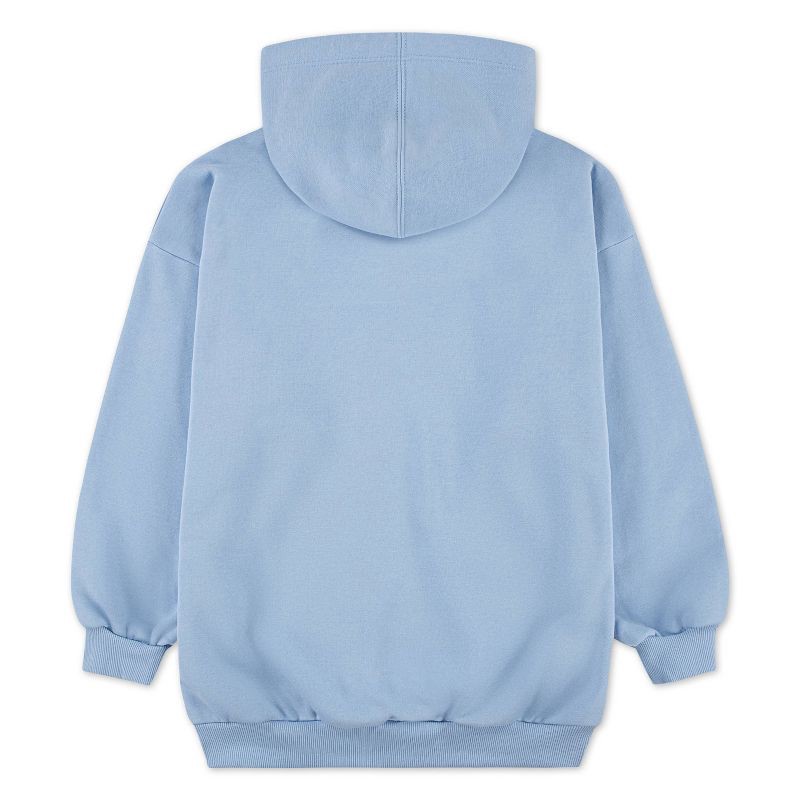 slide 5 of 5, Converse® Girls' Pullover Fleece Oversized Hoodie - Light Blue L, 1 ct