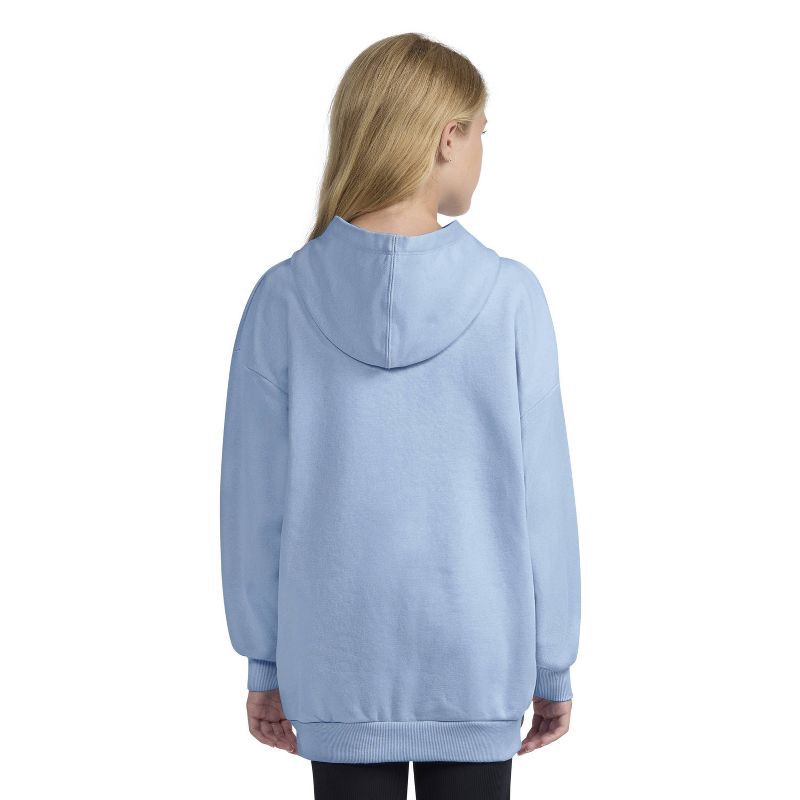 slide 2 of 5, Converse® Girls' Pullover Fleece Oversized Hoodie - Light Blue XL, 1 ct