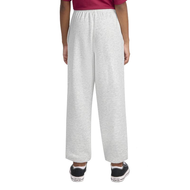slide 3 of 5, Converse® Girls' Fleece Jogger Pants - Heather Gray L, 1 ct