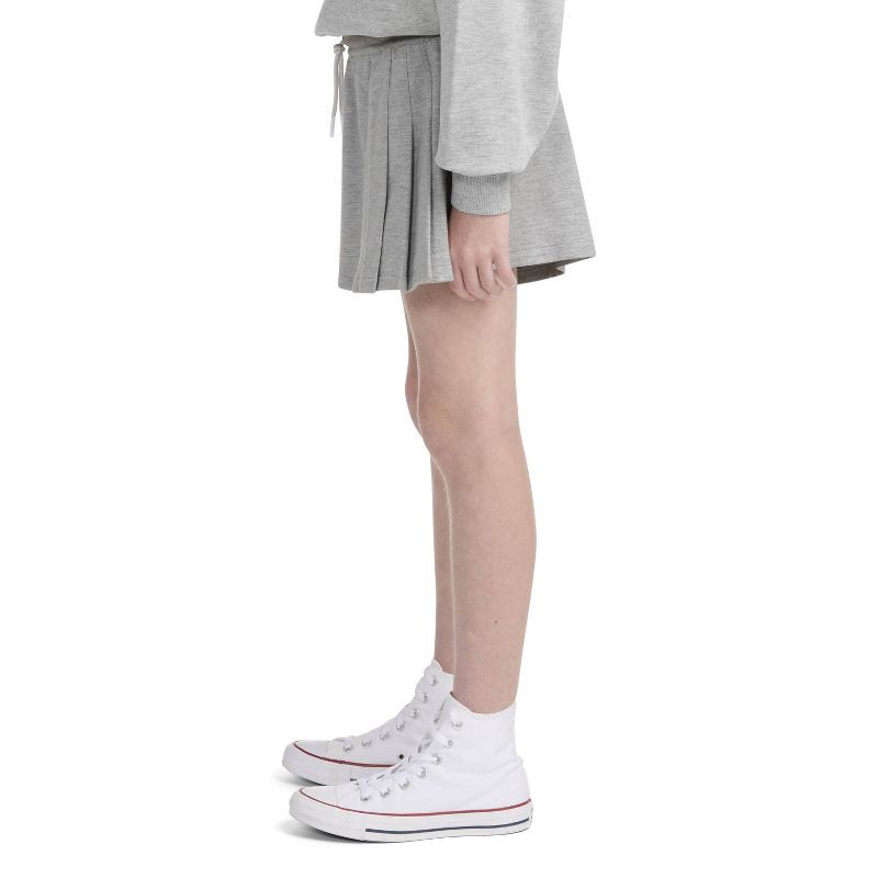 slide 3 of 4, Converse® Girls' French Terry Skort - Heather Gray M, 1 ct