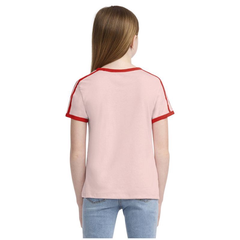 slide 3 of 6, Levi's® Girls' Short Sleeve Sporty T-Shirt - Pink XL, 1 ct