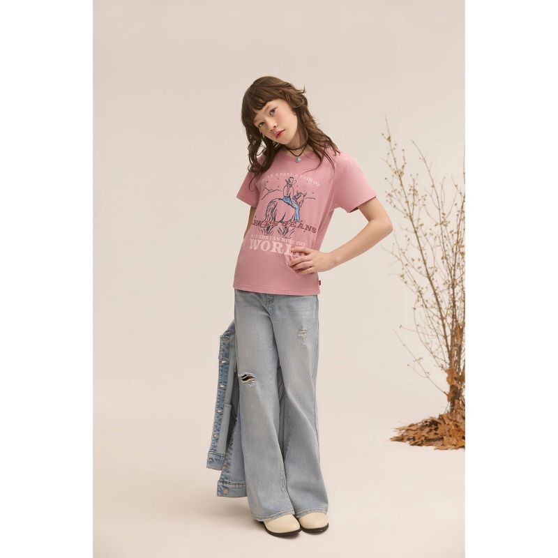 slide 6 of 6, Levi's® Girls' Short Sleeve Graphic T-Shirt - Pink XS, 1 ct