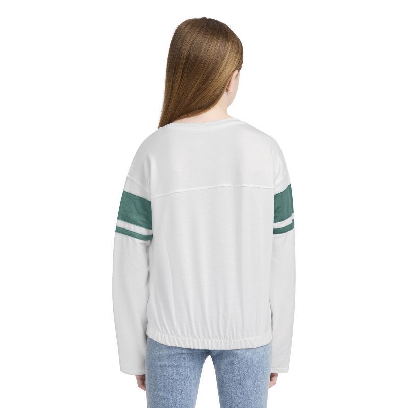 slide 2 of 3, Levi's® Girls' Long Sleeve Varsity Shirt - Cream M, 1 ct