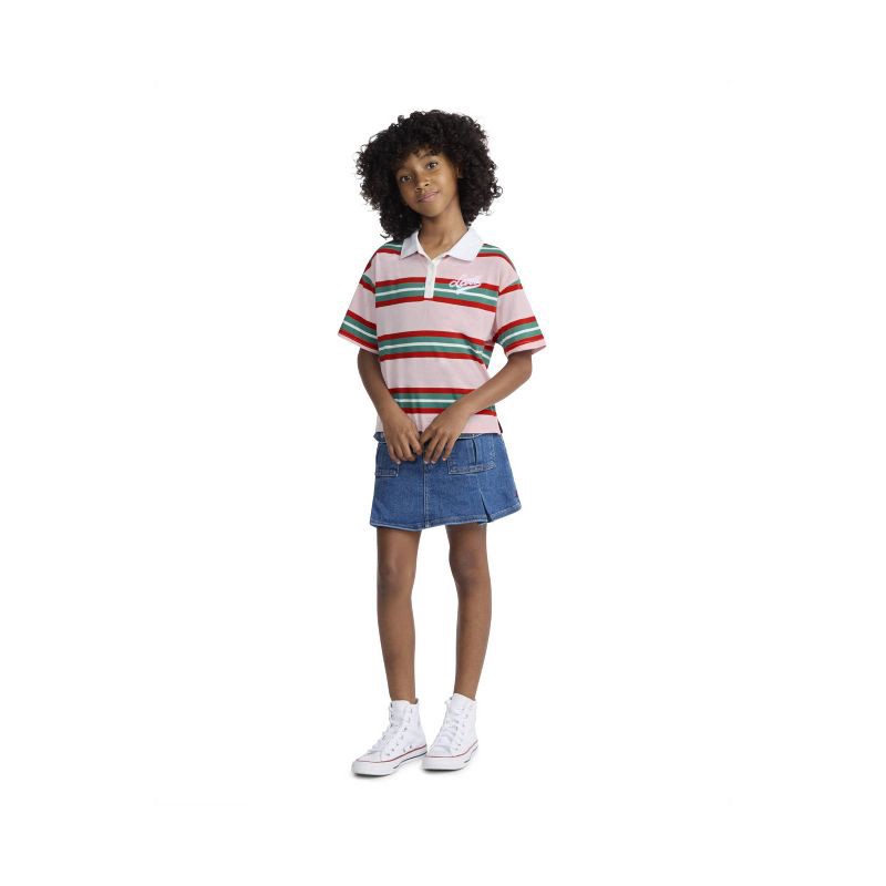 slide 3 of 3, Levi's® Girls' Short Sleeve Polo Shirt S, 1 ct