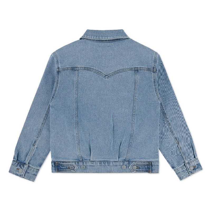slide 4 of 6, Levi's® Girls' Western Trucker Denim Jacket - Light Wash XL, 1 ct