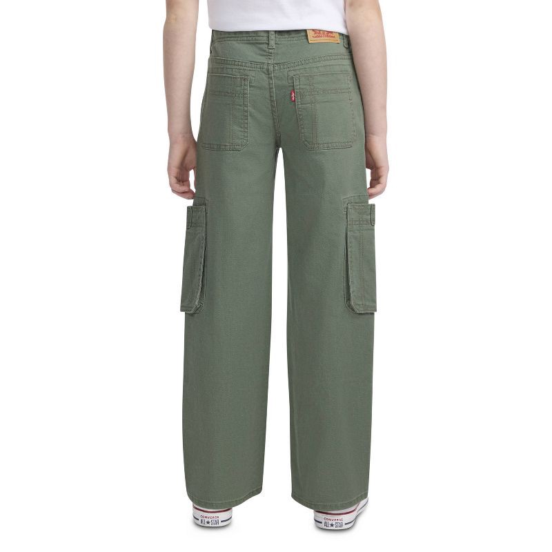 slide 2 of 4, Levi's® Girls' Wide Leg Cargo Pants - Olive Green 7, 1 ct