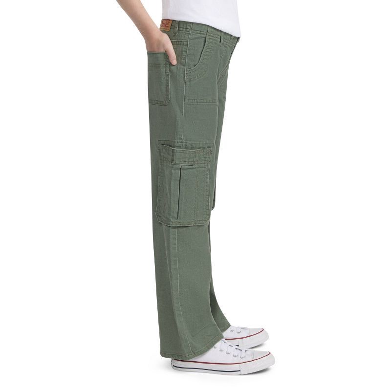 slide 3 of 4, Levi's® Girls' Wide Leg Cargo Pants - Olive Green 7, 1 ct