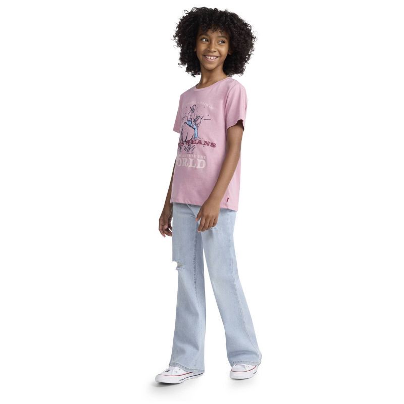 slide 4 of 4, Levi's® Girls' Baggy Fit Flare Jeans - Light Wash 8, 1 ct