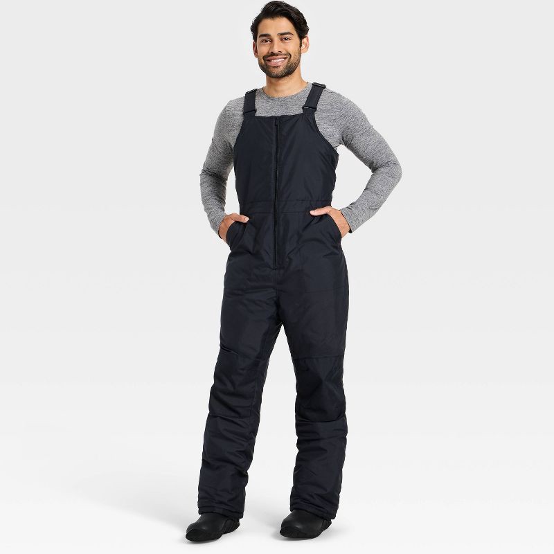 slide 3 of 3, Men's Snow Bib Pants - All In Motion™ Black S, 1 ct