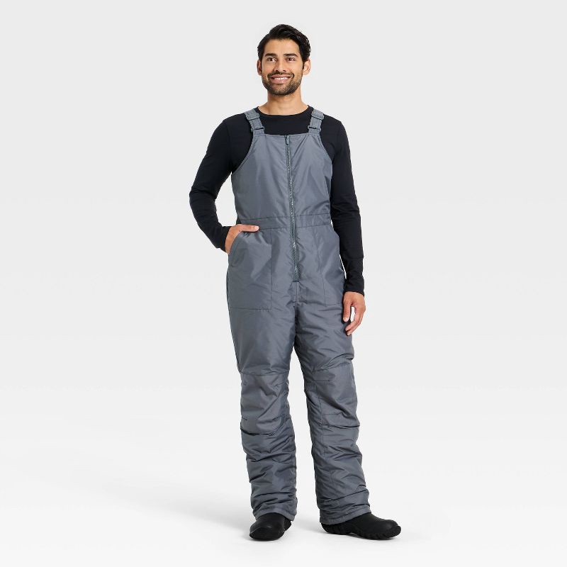 slide 1 of 3, Men's Snow Bib Pants - All In Motion™ Gray S, 1 ct